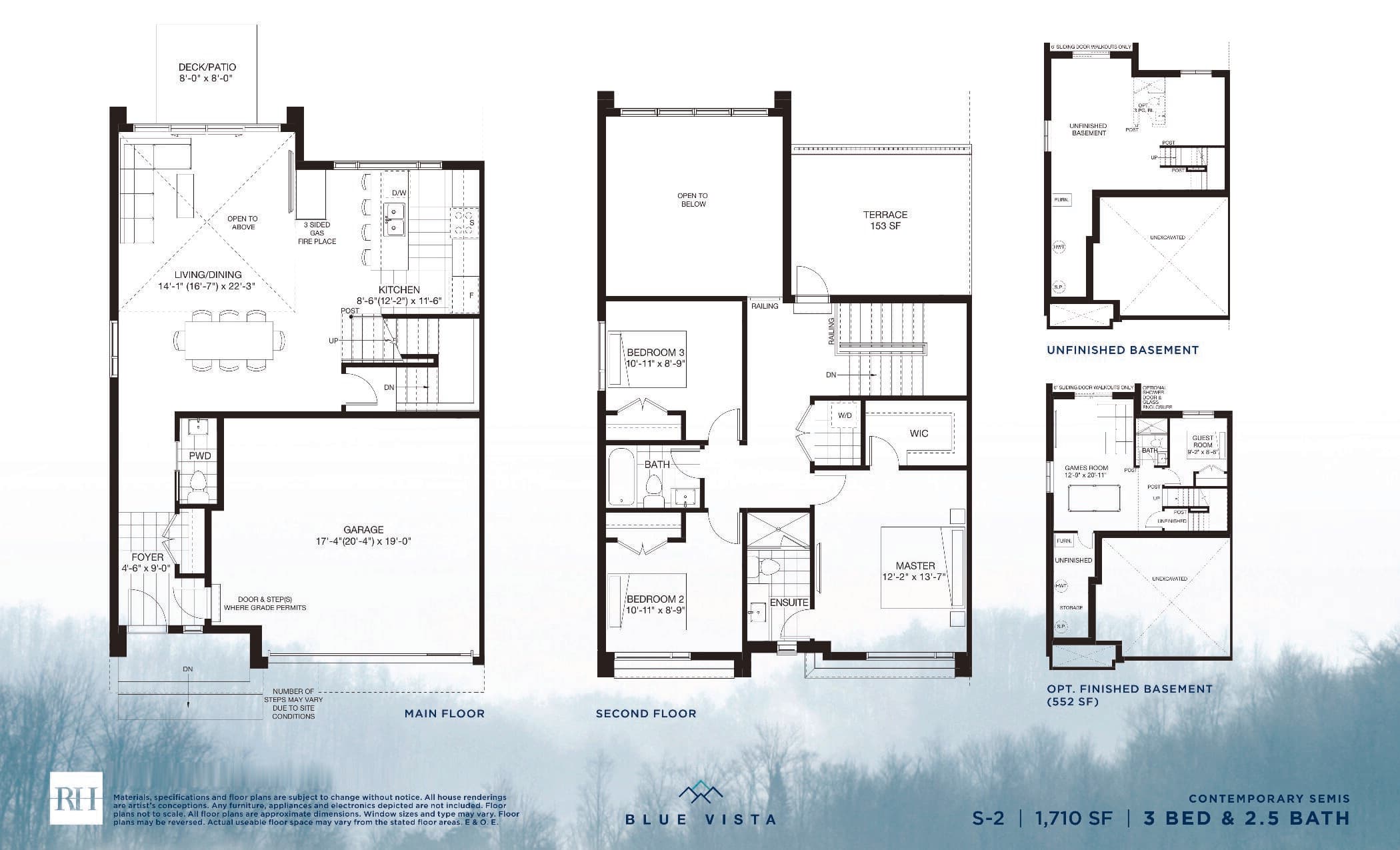 S-2 Floor Plan at Blue Vista - 1710 sq.ft